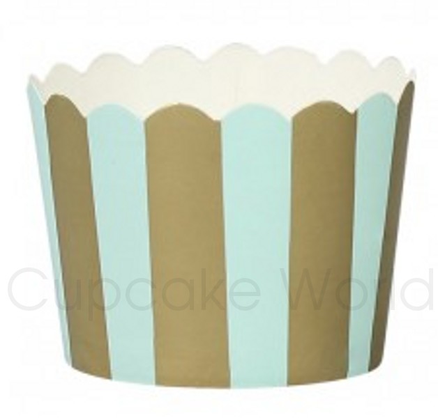 ROBERT GORDON PREMIUM MINT GOLD STRIPES PAPER BAKING CUPS 25PCS ROBERT GORDON PREMIUM MINT GOLD STRIPES PAPER BAKING CUPS 25PCS